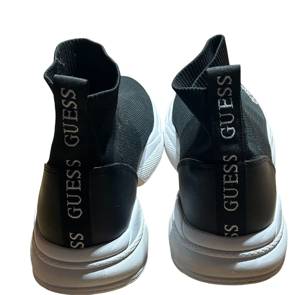 Guess black sock sneakers w/white sole size 8.5 - Picture 4 of 8